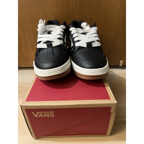 Vans Upland Casual Sneakers Size Mens 7.5, Womens 9 Black White Lime Skate New